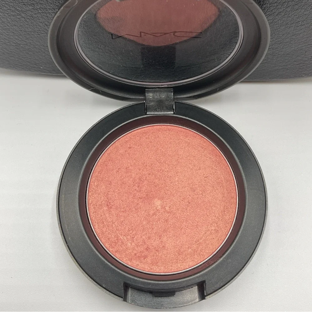 MAC Cosmetics Sheertone Shimmer Blush in Springsheen Swatched, HTF Discontinued